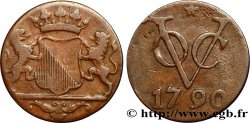 INDES NEERLANDAISES 1 Duit armes d’Utrecht / monogramme de la Verenigde Oost-Indische Compagnie (VOC) 1790  TB 