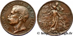 ITALIE 10 Centesimi Victor Emmanuel III - 50e anniversaire de l’Unité Italienne 1911 Rome - R TTB 