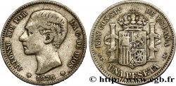 SPANIEN 1 Peseta Alphonse XII 1876 Madrid fSS 
