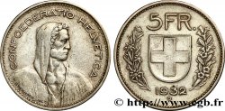 SWITZERLAND 5 Francs Berger des alpes 1932 Berne XF 