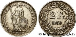 SWITZERLAND 2 Francs Helvetia 1939 Berne - B AU 