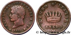 ITALIE - ROYAUME D ITALIE - NAPOLÉON Ier 1 Soldo 1811 Milan TB 