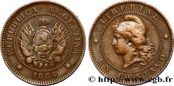 ARGENTINE 1 Centavo emblème / “Liberté” 1884  TB+ 