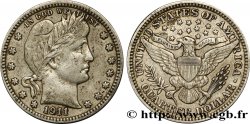 ÉTATS-UNIS D&nbsp;AMÉRIQUE 1/4 Dollar Barber 1911 Philadelphie