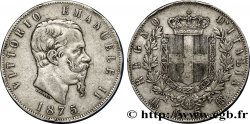 ITALY 5 Lire Victor Emmanuel II 1875 Milan VF 