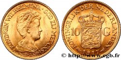 PAYS-BAS 10 Gulden, 3e type Wilhelmina 1917 Utrecht SPL 