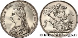 ROYAUME-UNI 1 Crown Victoria buste du jubilé 1887  SUP 