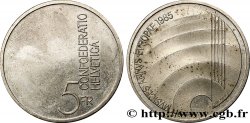 SUISSE 5 Francs année européenne de la musique 1985 Berne SUP 