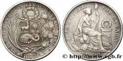 PÉROU 1 Sol “Liberté” assise 1879 Lima TTB 