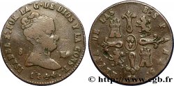 ESPAGNE 8 Maravedis Isabelle  1844 Jubia TB+ 