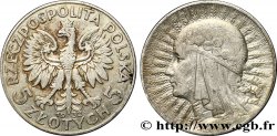 POLONIA 5 Zlotych aigle / reine Jadwiga 1932 Londres BC+ 