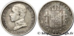 ESPAGNE 50 Centimos Alphonse XIII 1910 Madrid TTB 