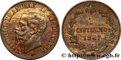 ITALY 1 Centesimo Victor Emmanuel II 1867 Milan MS 