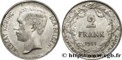BELGIQUE 2 Francs Albert Ier légende flamande 1911 Bruxelles SUP 