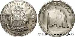 BAHAMAS 5 Dollars Proof emblème / drapeau 1976 