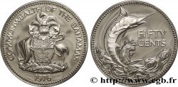 BAHAMAS 50 Cents Proof emblème / Marlin bleu 1976  MS 