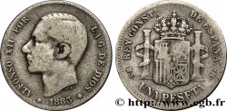 ESPAÑA 1 Peseta Alphonse XII 1883 Madrid RC+ 