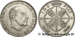 SPAGNA 100 Pesetas Francisco Franco (1966 dans les étoiles) 1966 Madrid SPL 