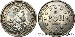 BELGIO 5 Ecu Charles Quint 1987  SPL 