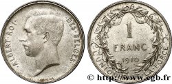 BELGIUM 1 Franc Albert Ier légende française 1910 