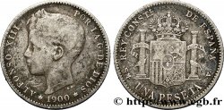 ESPAGNE 1 Peseta Alphonse XIII 3e type 1900 Madrid