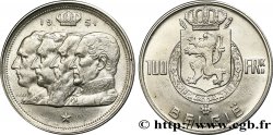 BELGIQUE 100 Francs Quatre rois de Belgique, légende flamande 1951  SUP 