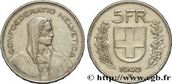SVIZZERA  5 Francs Berger des alpes 1940 Berne - B
