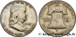 UNITED STATES OF AMERICA 1/2 Dollar Benjamin Franklin 1951 San Francisco VF 