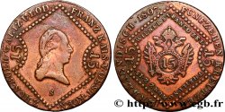 AUTRICHE 15 Kreuzer empereur François Ier 1807 Schmollnitz - S TB+ 