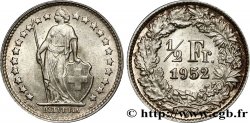 SUISSE 1/2 Franc Helvetia 1952 Berne SUP 