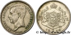 BELGIUM 20 Francs Albert Ier légende Flamande position A 1934  XF 