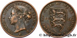 JERSEY 1/12 Shilling Reine Victoria / armes du Baillage de Jersey 1881 