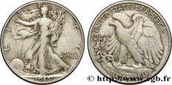 ÉTATS-UNIS D&nbsp;AMÉRIQUE 1/2 Dollar Walking Liberty 1945 Philadelphie TB+ 