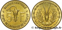 WEST AFRICAN STATES (BCEAO) 5 Francs BCEAO masque / antilope 1980 Paris