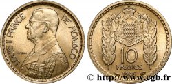 MONACO 10 Francs Louis II 1946 Paris SUP 
