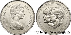 ROYAUME-UNI 25 New Pence (1 Crown) mariage du Prince de Galles et de Lady Diana Spencer 1981 