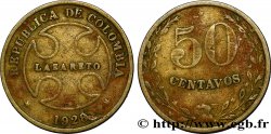 COLOMBIE 50 Centavos “Lazareto” 1928  TB 