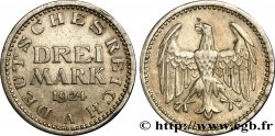 ALLEMAGNE 3 Mark 1924 Berlin TTB+ 
