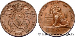 BELGIQUE 5 Centimes monograme de Léopold 1859  SUP 