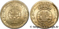 PORTUGUESE INDIA 1 Escudo emblème du Portugal / emblème de l’État portugais de l Inde 1958  AU 