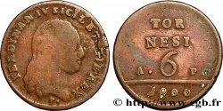 ITALY - KINGDOM OF NAPLES 6 Tornesi Ferdinand IV 1800 