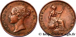 UNITED KINGDOM 1/2 Penny Victoria “tête jeune” 1854  XF 