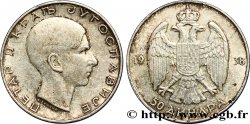 YUGOSLAVIA 20 Dinara Pierre II 1938 