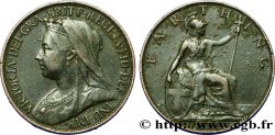 ROYAUME-UNI 1 Farthing Victoria type “Old Head” 1896  TB+ 