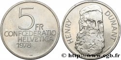 SUISSE 5 Francs 150e anniversaire de la naissance de Henry Dunant, fondateur de la Croix Rouge  1978 Berne SPL 