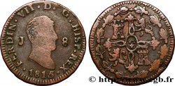 ESPAGNE 8 Maravedis Ferdinand VII 1815 Jubia TB+ 