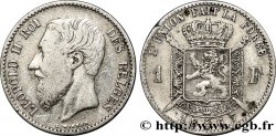 BELGIQUE 1 Franc Léopold II légende française 1867  TB 