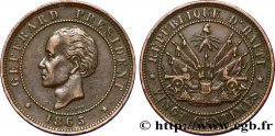 HAÏTI 20 Centimes président Geffrard 1863 Heaton TTB 