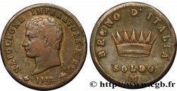 ITALIE - ROYAUME D&nbsp;ITALIE - NAPOLÉON Ier 1 Soldo 1812 Milan TB 