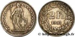 SUIZA 2 Francs Helvetia 1953 Berne MBC+ 